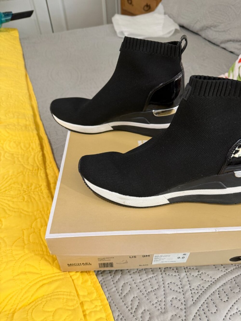 Michael Kors Skyler Wedge Bootie Sock Sneakers - Picture 3 of 6